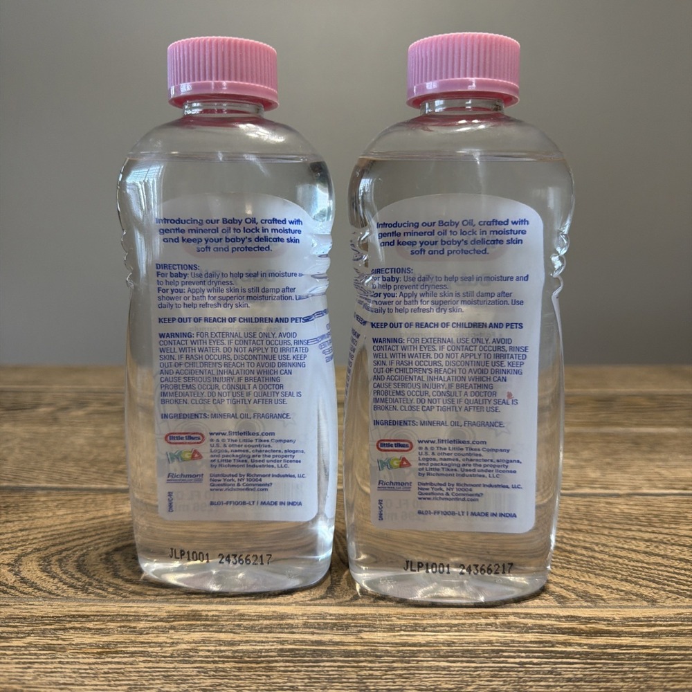 Little Tikes Gentle & Mild Baby Oil 10 fl oz (296 ml) 2 Pack No Parabens Or Dyes - Picture 2 of 2